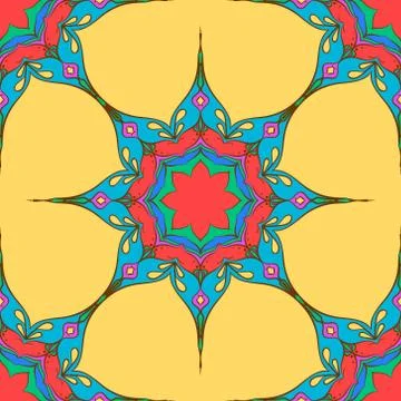 Ornamental round seamless pattern Stock Illustration