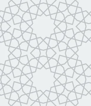 Ornamental seamless arabic geometrial pattern. Looping lines Stock Illustration