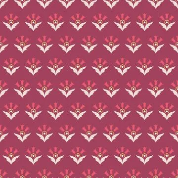 Ornamental seamless ditsy pattern design. Creative oriental floral motifs. Stock Illustration