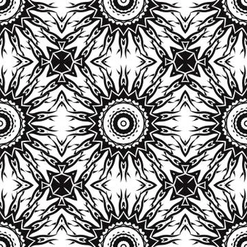 Ornamental Seamless Line Pattern. Endless Texture Stock Illustration