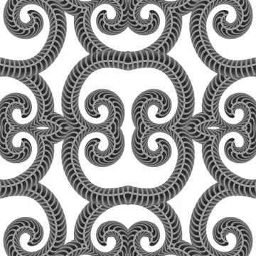 Ornamental Seamless Line Pattern. Endless Texture. Oriental Geometric Ornament Stockillustratie