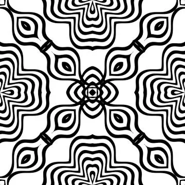 Ornamental Seamless Line Pattern Illustrazione stock