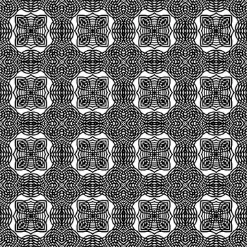 Ornamental Seamless Line Pattern Stock Illustration