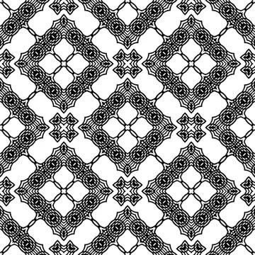Ornamental Seamless Line Pattern Illustrazione stock