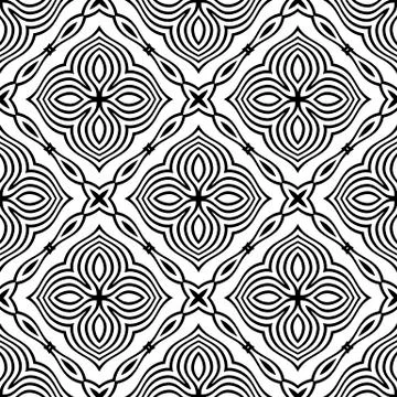Ornamental Seamless Line Pattern Illustrazione stock