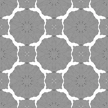 Ornamental Seamless Line Pattern Illustrazione stock