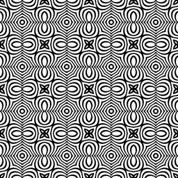 Ornamental Seamless Line Pattern Illustrazione stock