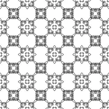 Ornamental Seamless Line Pattern Illustrazione stock