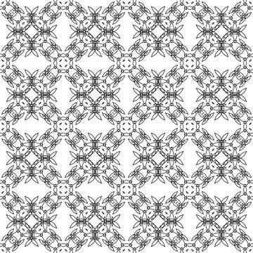 Ornamental Seamless Line Pattern Stock Illustration