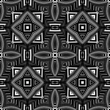 Ornamental Seamless Line Pattern 스톡 일러스트