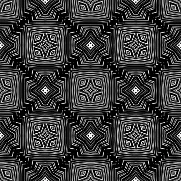 Ornamental Seamless Line Pattern Illustrazione stock
