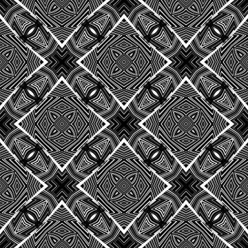 Ornamental Seamless Line Pattern 库存插图