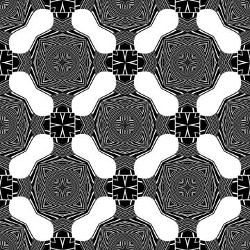 Ornamental Seamless Line Pattern 库存插图