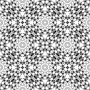 Ornamental Seamless Line Pattern 스톡 일러스트