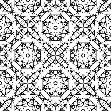 Ornamental Seamless Line Pattern 스톡 일러스트