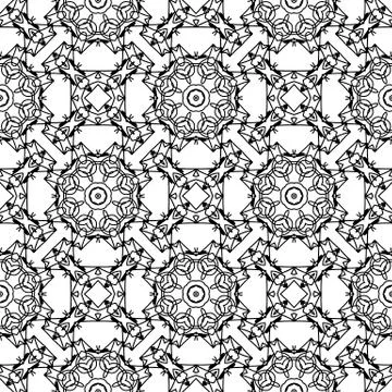Ornamental Seamless Line Pattern Illustrazione stock