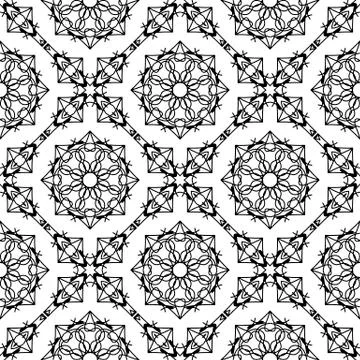 Ornamental Seamless Line Pattern Stock Illustration