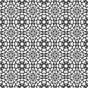 Ornamental Seamless Line Pattern 스톡 일러스트