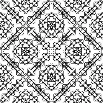 Ornamental Seamless Line Pattern 스톡 일러스트