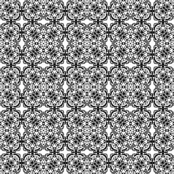 Ornamental Seamless Line Pattern Illustrazione stock