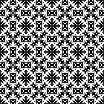 Ornamental Seamless Line Pattern 스톡 일러스트