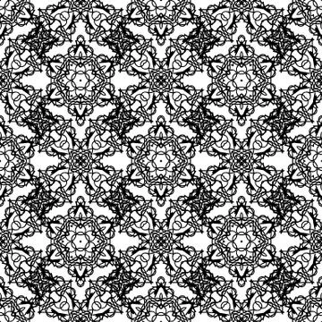 Ornamental Seamless Line Pattern 스톡 일러스트