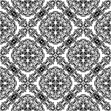 Ornamental Seamless Line Pattern Illustrazione stock