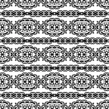 Ornamental Seamless Line Pattern 스톡 일러스트