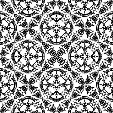 Ornamental Seamless Line Pattern Illustrazione stock