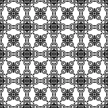 Ornamental Seamless Line Pattern Stock Illustration