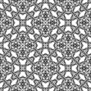 Ornamental Seamless Line Pattern Stock Illustration