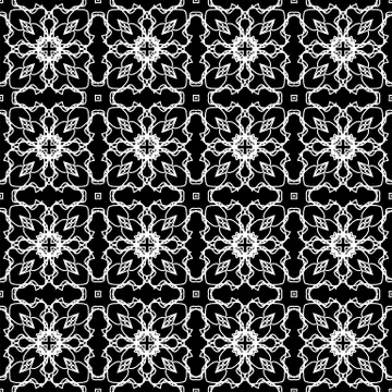 Ornamental Seamless Line Pattern Stock Illustration