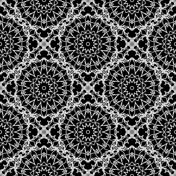 Ornamental Seamless Line Pattern Stock Illustration
