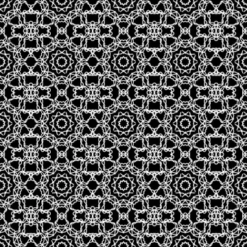 Ornamental Seamless Line Pattern 스톡 일러스트