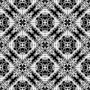 Ornamental Seamless Line Pattern Illustrazione stock