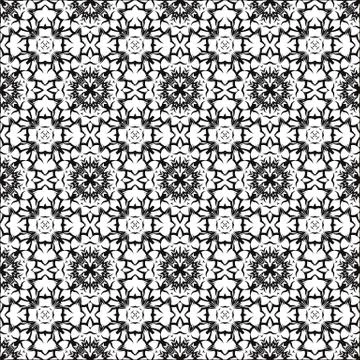 Ornamental Seamless Line Pattern Stock Illustration