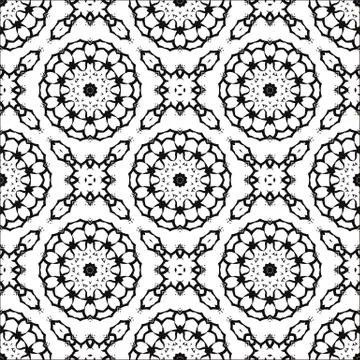Ornamental Seamless Line Pattern Stock Illustration