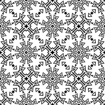 Ornamental Seamless Line Pattern Illustrazione stock
