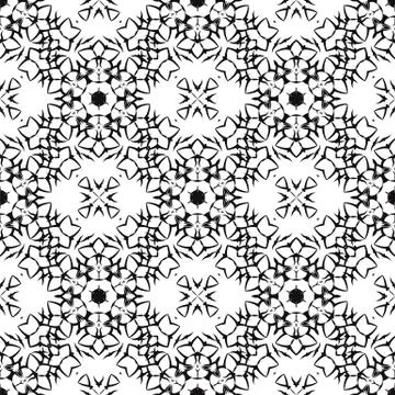 Ornamental Seamless Line Pattern 스톡 일러스트