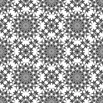 Ornamental Seamless Line Pattern Stock Illustration