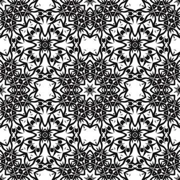 Ornamental Seamless Line Pattern 스톡 일러스트