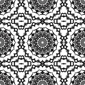 Ornamental Seamless Line Pattern Illustrazione stock