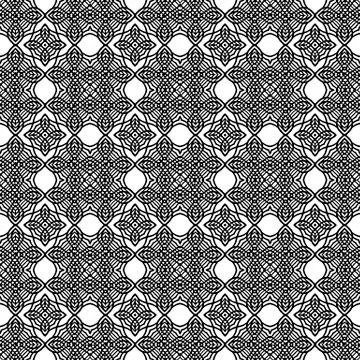 Ornamental Seamless Line Pattern 스톡 일러스트