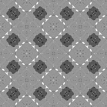 Ornamental Seamless Line Pattern Illustrazione stock