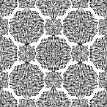 Ornamental Seamless Line Pattern Illustrazione stock