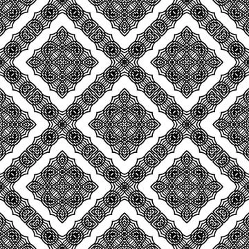 Ornamental Seamless Line Pattern Stock Illustration
