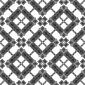 Ornamental Seamless Line Pattern 스톡 일러스트