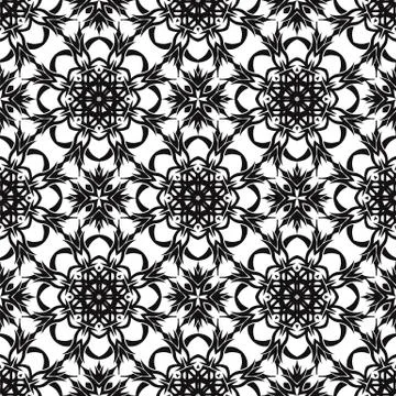 Ornamental Seamless Line Pattern Illustrazione stock