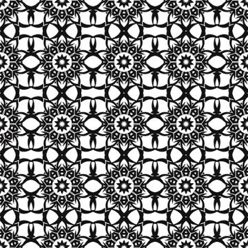 Ornamental Seamless Line Pattern 스톡 일러스트