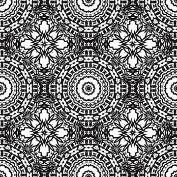 Ornamental Seamless Line Pattern Illustrazione stock